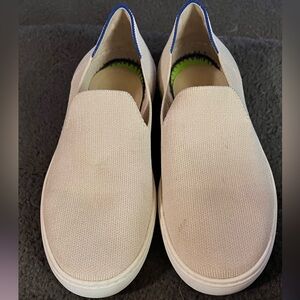 Rothy’s The Original Slip On Sneaker Sand Flat Knit Women’s Shoes